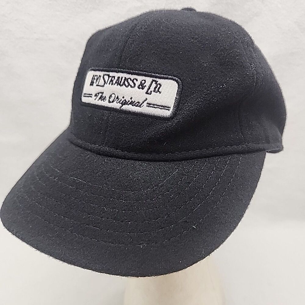 Cap Levi Strauss & Co The Original Black Adjustable Snapback Hat Wool-Polyester